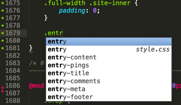 css自动提示类名